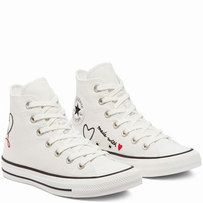 Férfi Converse Love Thread Chuck Taylor All Star Magasszárú Cipő CO5120687 Fehér/Bézs